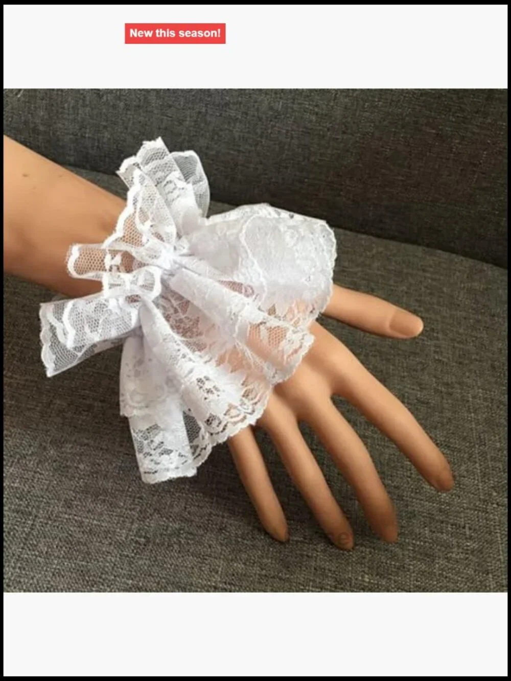 Lace Gloves Wrist Bracelet for Costume Party Tea Party
